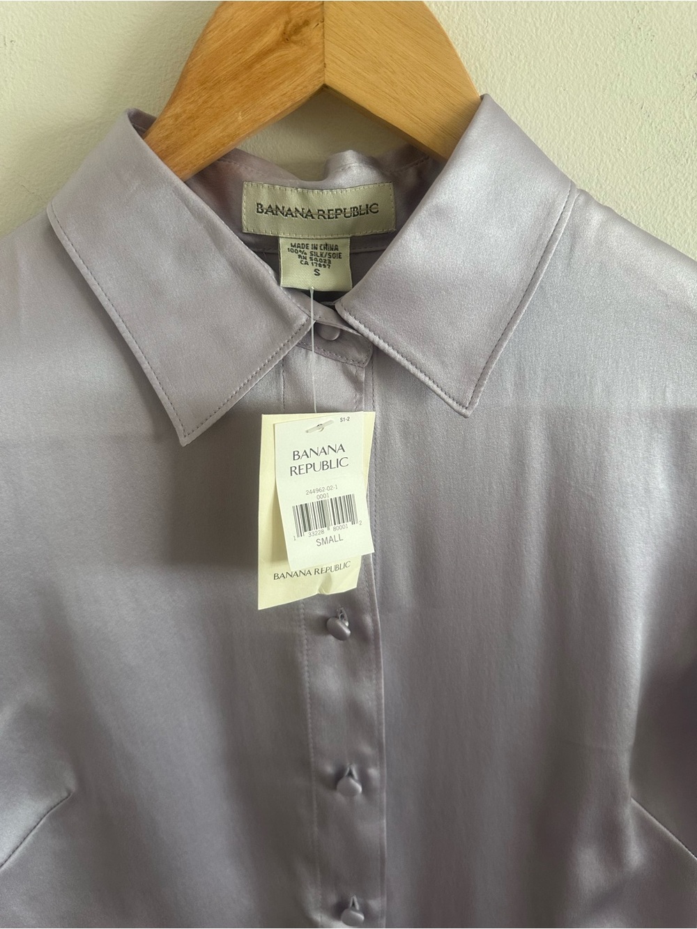 NWT Y2K vintage 100% silk banana republic peplum top size small - Picture 4 of 8